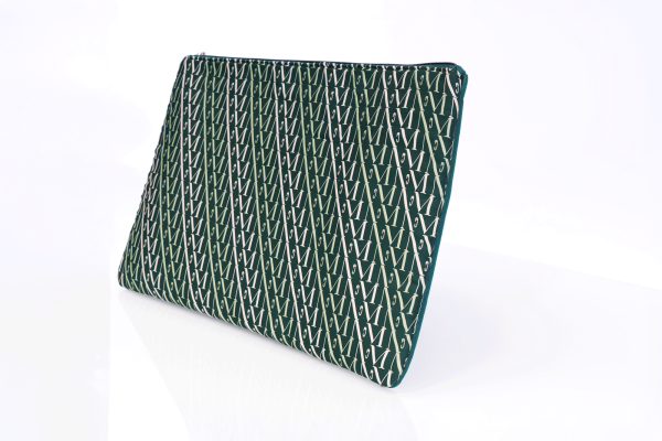 Monogram Laptop Case (Green)